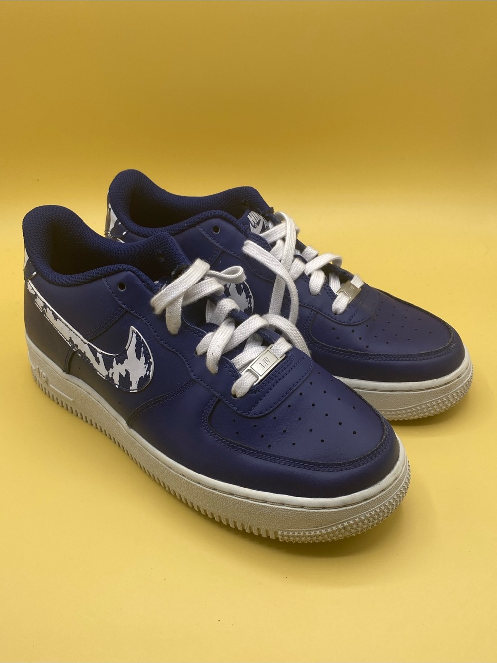Nike Air Force 1 LV8 1 GS 'Splatter Swoosh - Blue Void'